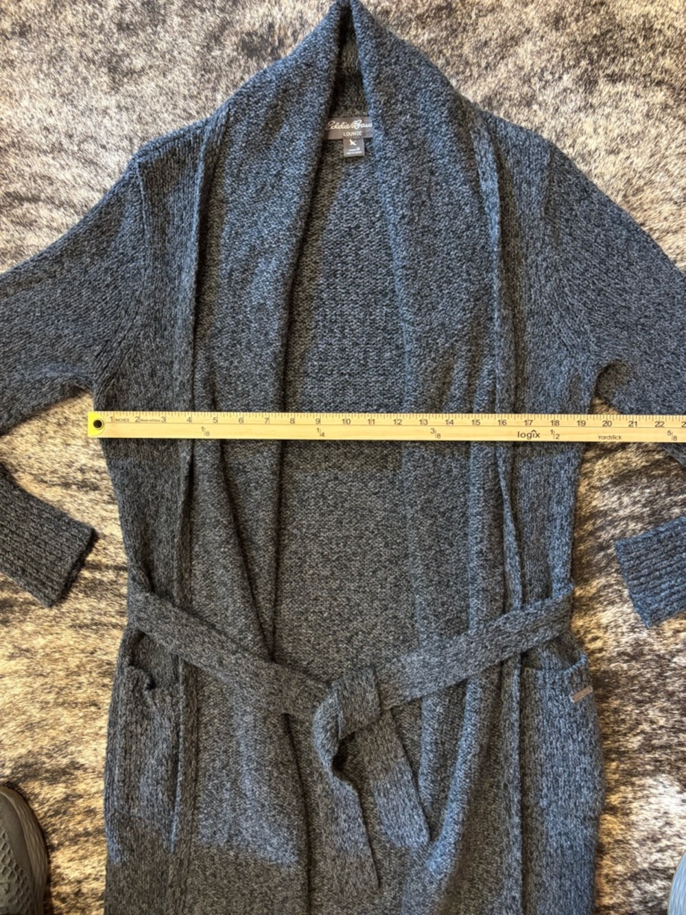 Eddie Bauer Lounge Around Cardigan, With Belt and Pockets, Size Medium - Picture 14 of 14